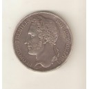 BELGICA  Leopoldo I 5 frcs. 1849 plata  