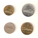 FERROCARRIL 4 monedas varios paises