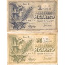 MATARÓ 50 Cts. i 1 Pta. 1937