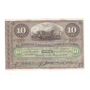 BANCO ESPAÑOL DE LA ISLA DE CUBA 10 Pesos 1896