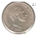 ALFONSO XII 50 Ctvos. de Peso 1881 Manila EBC