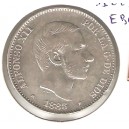 ALFONSO XII 50 Ctvos de peso 1883 Manila EBC