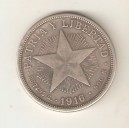 CUBA  1 peso 1916 plata