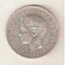 Alfonso XIII 1 peso 1897 Filipinas Manila