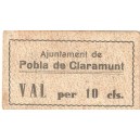 POBLA DE CLARAMUNT 10 Cts