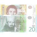 SERBIA Lote 2 billetes