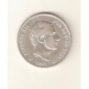 ALFONSO XII 50 Ctvos. de peso Manila 1881 EBC- plata