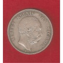 ESTADOS ALEMANES Sajonia 5 Marcos 1876 E plata