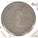 FILIPINAS 1 Peso 1903 S Plata