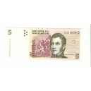 ARGENTINA 5 pesos San Martin 