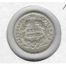CHILE Medio décimo 1880 plata