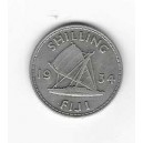 FIJI 1 shilling 1934 plata
