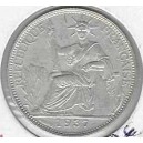 INDOCHINA 20 cents 1937 plata