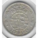 ANGOLA 10 Escudos 1952 plata