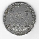 Carlos III 8 reales 1764 M&eacute;jico plata 