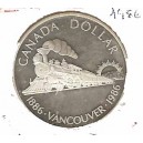 CANADA 1 dólar 1986 plata 
